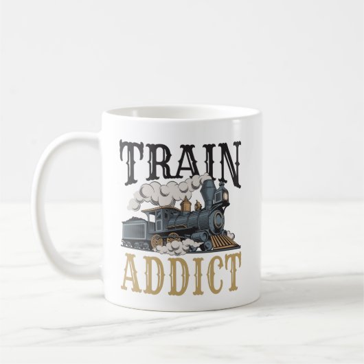 Mug Modèle de dépendance ferroviaire Hobbyiste ferrovi (Gauche)