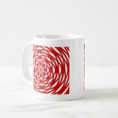 Mug Modèle de design de cercle moderne Noël rouge blan (Devant gauche)