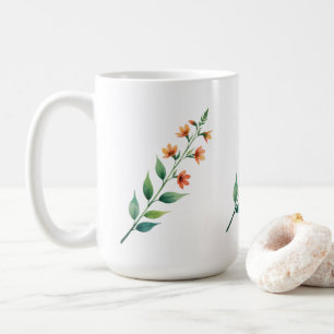 Mug Modèle de feuille vert sauge Cahier à spirale bo