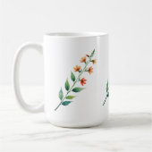 Mug Modèle de feuille vert sauge | Cahier à spirale bo (Gauche)