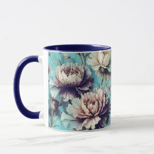 Mug Modèle de fleurs abstraites design 1