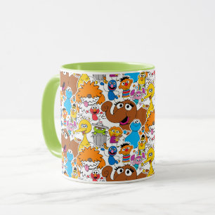 Mug Modèle de gribouillis des amis de 1, rue Sésame