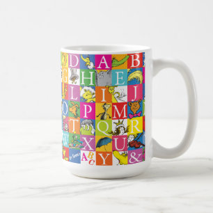 Mug Modèle de lettres en bloc colorées de l'alphabet d