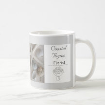 Modèle de logo de fleuriste côtier éditable