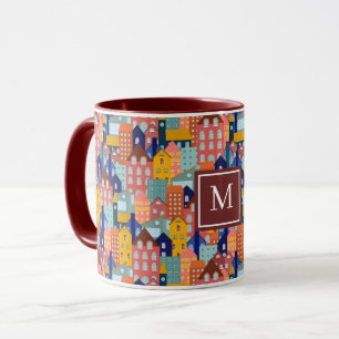 Mug Modèle de maisons de ville de quartier