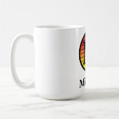 Mug Modèle de monogramme de coucher de soleil rétro (Gauche)