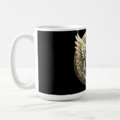 Mug Modèle de monogramme doré (Gauche)