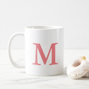 Mug Modèle de monogramme initial élégant moderne perso