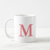 Mug Modèle de monogramme initial élégant moderne perso (Gauche)