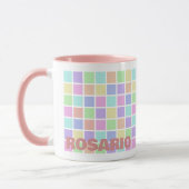 Mug Modèle de nom de blocs pastel (Gauche)