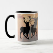 Mug Modèle de nom de bois de cerf pour chasseur (Gauche)