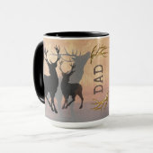 Mug Modèle de nom de bois de cerf pour chasseur (Devant gauche)