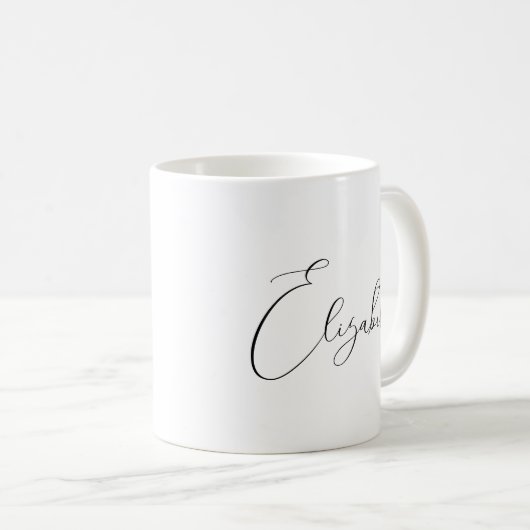 Mug Modèle de nom de script du client élégant (Devant droit)