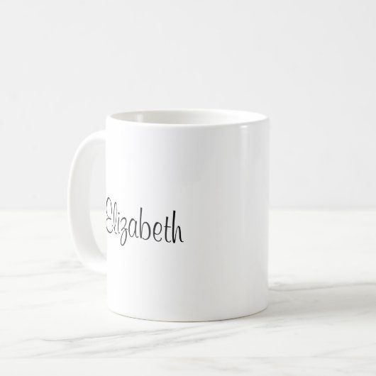 Mug Modèle de nom de script élégant personnalisé (Devant gauche)