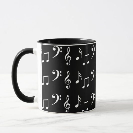 Mug Modèle de notes de musique (Gauche)