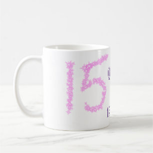 Mug Modèle de paillettes roses pour les 15 ans de Quin