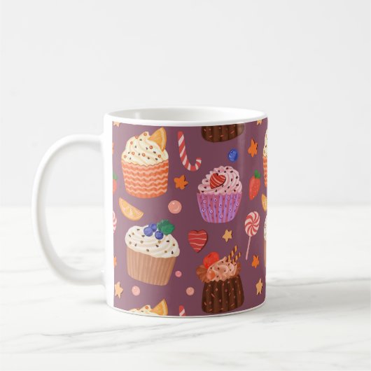 Mug Modèle de petits cupcakes (Gauche)