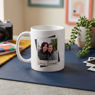 Mug Modèle de photo d'amis de style instantané