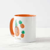 Mug Modèle de photo d'ananas mignon personnalisé pour (Devant gauche)
