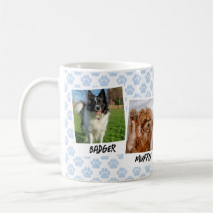 Mug Modèle de photo instantanée pour chien Blue Paws 4