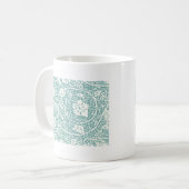 Mug Modèle de raisin de William Morris sarcelle turquo (Devant gauche)