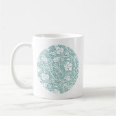 Mug Modèle de raisin de William Morris sarcelle turquo (Gauche)