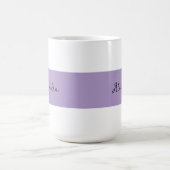 Mug Modèle de rayure violette avec nom (Centre)