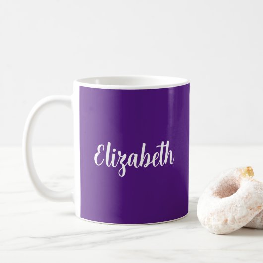 Mug Modèle de script personnalisé Ajouter votre nom Ro (Avec donut)