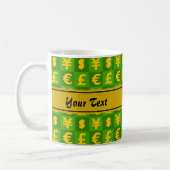 Mug Modèle de signes de devises monétaires internation (Gauche)