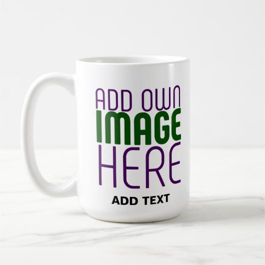 MUG MODÈLE DE TEXTE D'IMAGE BLANCHE SIMPLE MODERNE (Gauche)