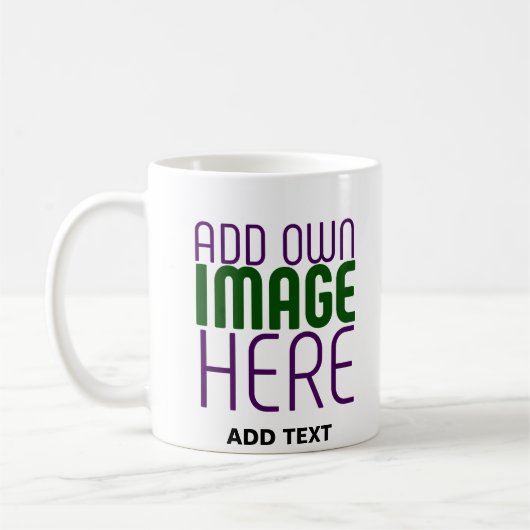 MUG MODÈLE DE TEXTE D'IMAGE BLANCHE SIMPLE MODERNE (Gauche)