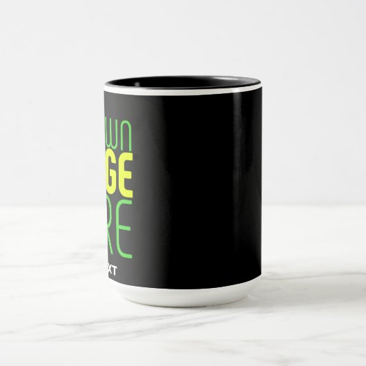 MUG MODÈLE DE TEXTE D'IMAGE NOIRE SIMPLE ET MODERNE (Centre)