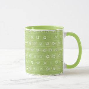 Mug Modèle de tricot rayé et côtelé MAZ Floral 009