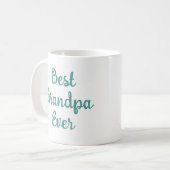 Mug Modèle de typographie personnalisée Meilleur grand (Devant gauche)