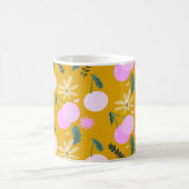 Mug Modèle de verdure florale cerise jaune rose (Centre)