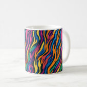 Mug Modèle de zèbre arc-en-ciel Abstrait (Devant droit)