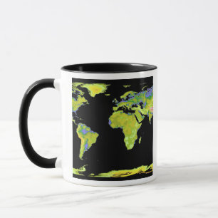 Mug Modèle d'élévation numérique des continents sur Ea