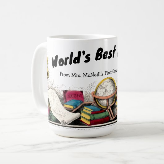 Mug Modèle d'enseignant d'école vétéran Currier & Ives (Devant gauche)