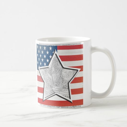 Mug Modèle d'étoile de drapeau américain (Droite)