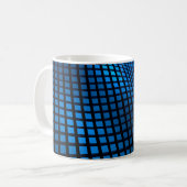 Mug Modèle d'onde Abstrait bleu (Devant gauche)