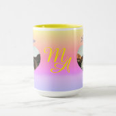 Mug Modèle du coeur photo Sunrise Couple (Centre)