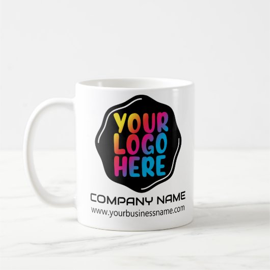 Mug Modèle du logo de promotion d'entreprise modifiabl (Gauche)