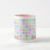 Mug Modèle du nom des blocs pastel (Centre)