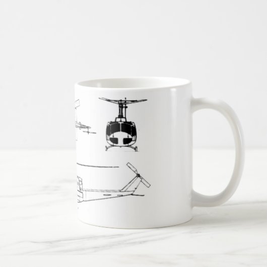 Mug Modèle d'UH1 Huey (Iriquois) (Droite)