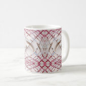 Mug modèle dynamique onduleux irrégulier rose abstrait (Devant droit)