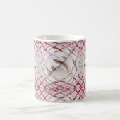 Mug modèle dynamique onduleux irrégulier rose abstrait (Centre)
