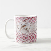 Mug modèle dynamique onduleux irrégulier rose abstrait (Gauche)