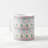 Mug Modèle ethnique du sud-ouest de plumes (Devant gauche)