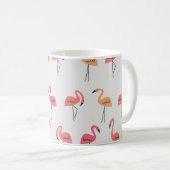 Mug Modèle Flamingo Arrière - plan Conception tropical (Devant droit)