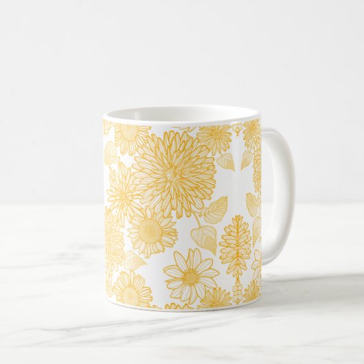 Mug Modèle floral (Devant droit)